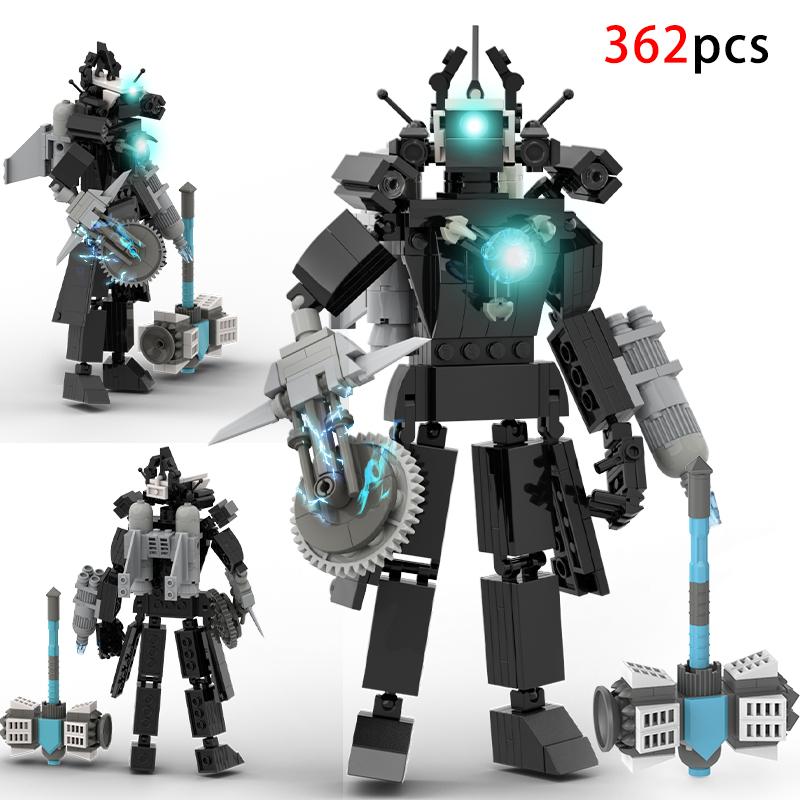 New Skibidi Toileted Titan Clock King 2.0 Building Blocks TVman Speakerman Model Toys for Kid Boys Ideas Gifts Xmas Easter Gift