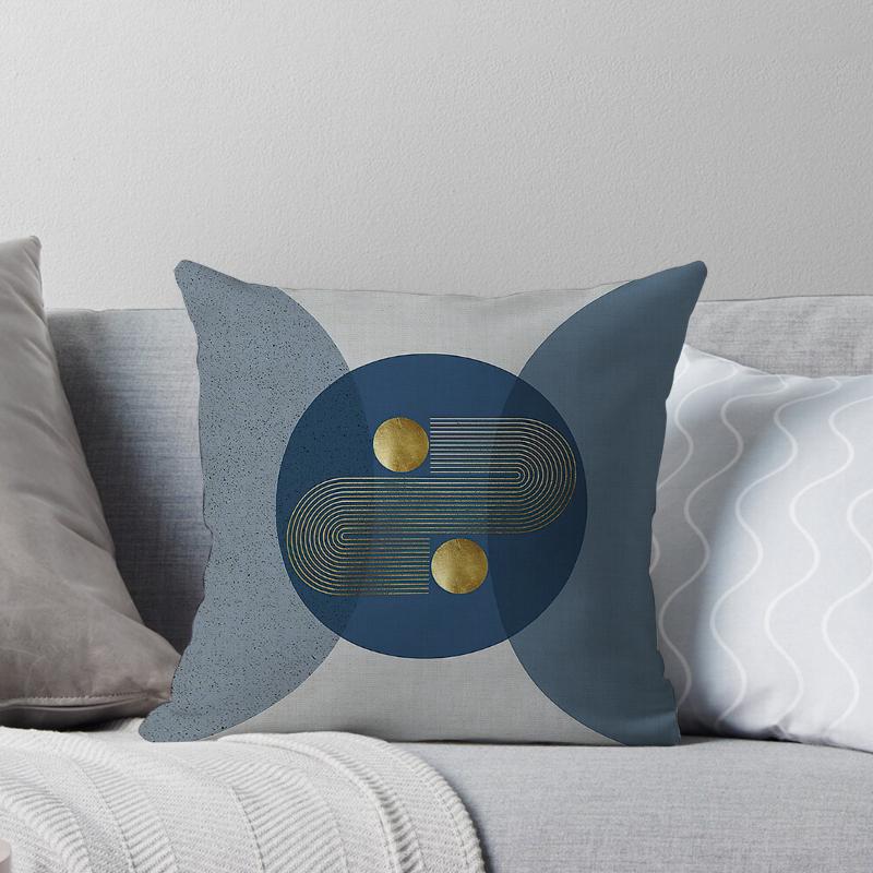 Haus Dekorativ Zuhause Kissenbezug für Sofa Kissenbezug 45*45 Nordisch 40*40cm 40x40cm 50x50 Wohnzimmer abstrakt 60x60 grau Boho
