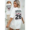 Bon Jovi Print T-Shirt Damen Herren Rundhals Streetwear Harajuku Lässig Übergroß Y2k Kurze Ärmel Lässig Locker Bequem Damen Herren Kleidung