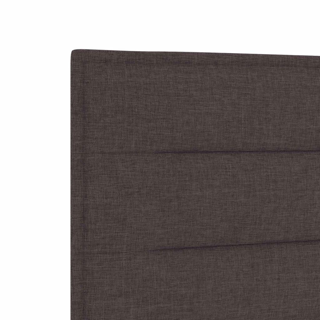 Box Spring Bed with Mattress Dark Brown 140 x 190 cm Fabric