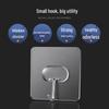 Strong Adhesive No-Trace Wall Hook: Load-Bearing, No-Drill, Wall-Mounted for Kitchen or Door