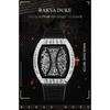 Top Brand Men's Automatic Mechanical Watch Fashion Tonneau Case Luminous Pointer Diamond Skeleton Watch