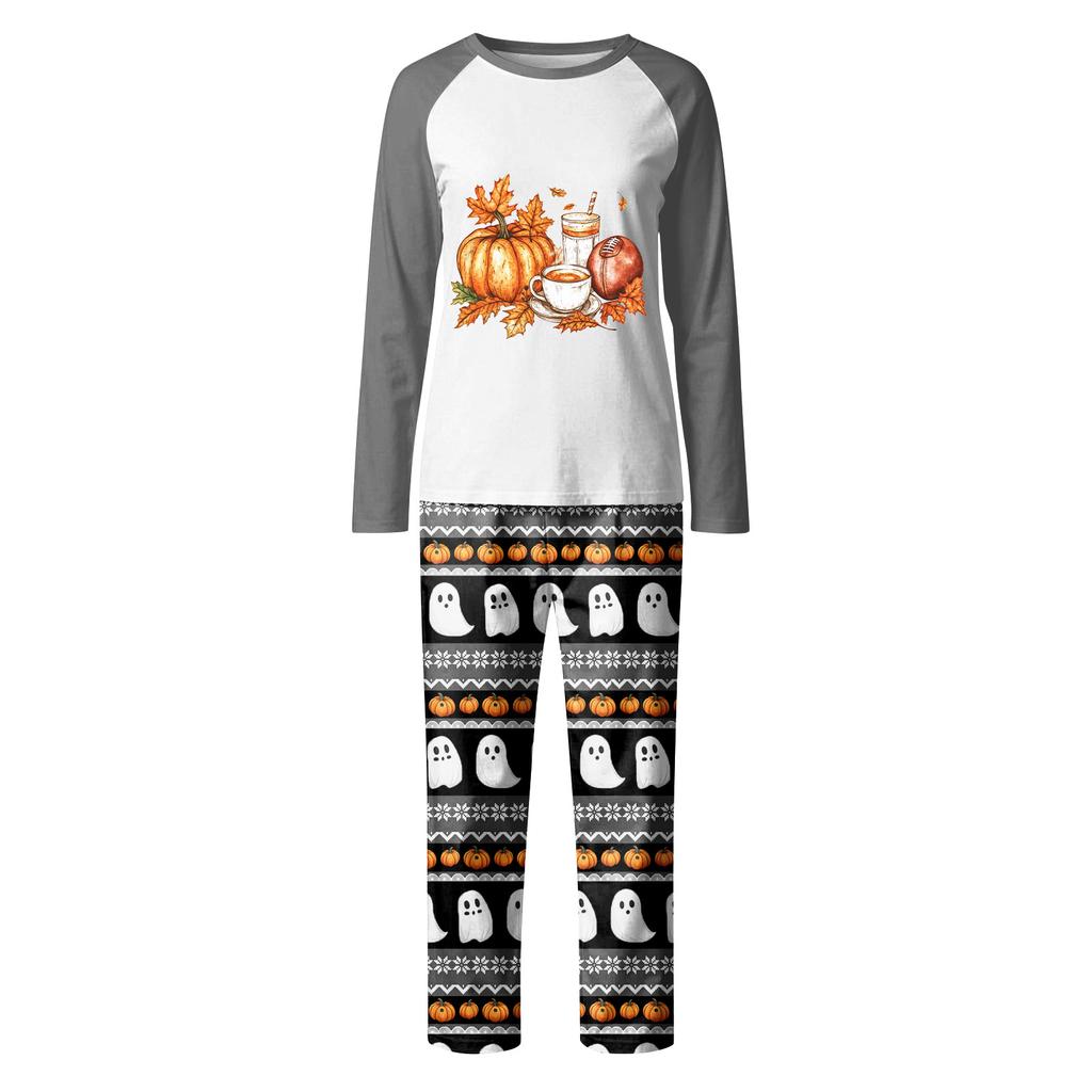 Halloween Print Family Matching Long Sleeved Parent-child Suit Home Clothes Suit Fall