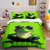Frog Wearing Sunglasses Pattern. Bedding Sets Duvet Cover Sets Duvet Covers Pillowcases(1 * Duvet Cover 2 * Pillowcases Without Duvet Insert)