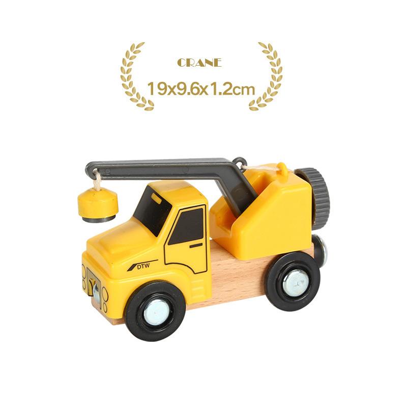 1PC Wooden Magnetic Train Car Locomotive Toy Wood Railway Car Truck Accessories Fit Biro Wooden Tracks Toys for Children Gifts