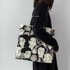Lazy Simplicity Women Canvas Shopping Bag Cotton Cloth Shoulder Bag Eco Tote Reusable Grocery Shopper Bags