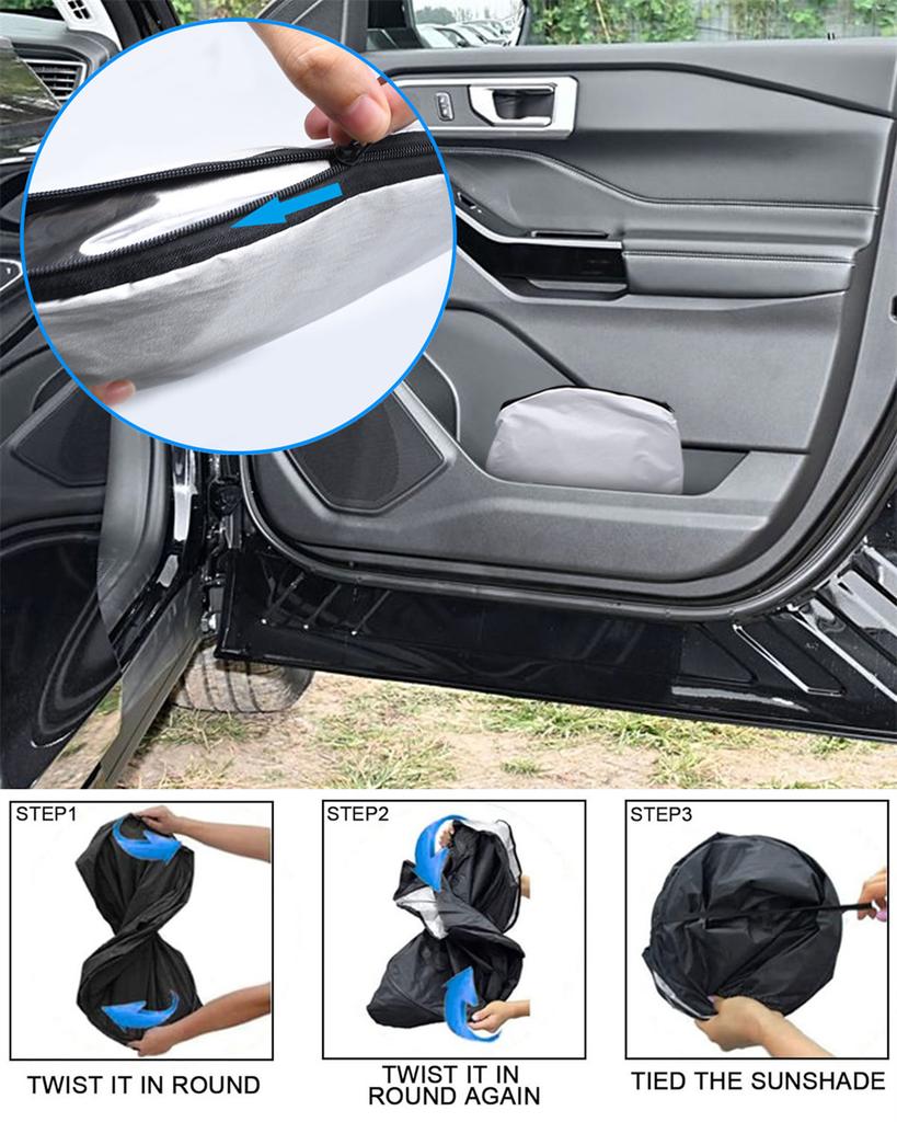 Windshield Sun Shade for Ford Explorer 2020 2025 2025-2025 Car Front Sunshade Foldable Window Sun Visor Protector Blocks UV Rays