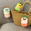 Cute Cartoon Plush Caterpillars Keychain Bag Ornaments Keyring Car Trinket Key Holder Easter Halloween Christmas Party Gift