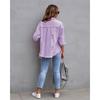 Holes Raw-edges Denim Jacket Women Spring Autumn Shirt Style Jeancoat Casual Top Rose-Red Orange Purple Outerwear Lady Coat