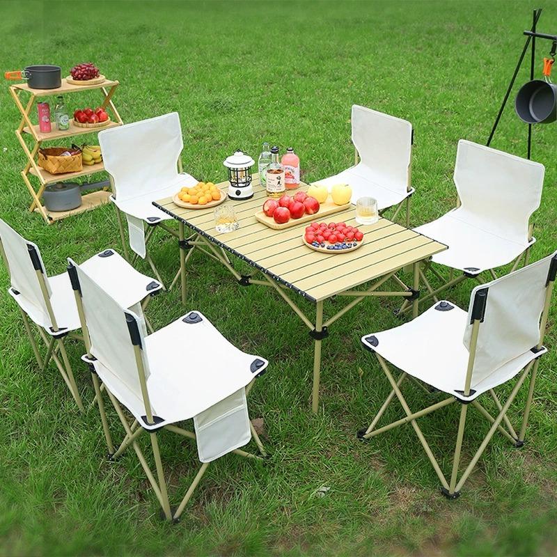 Silla plegable de camping portátil para picnic al aire libre asiento ligero para senderismo playa