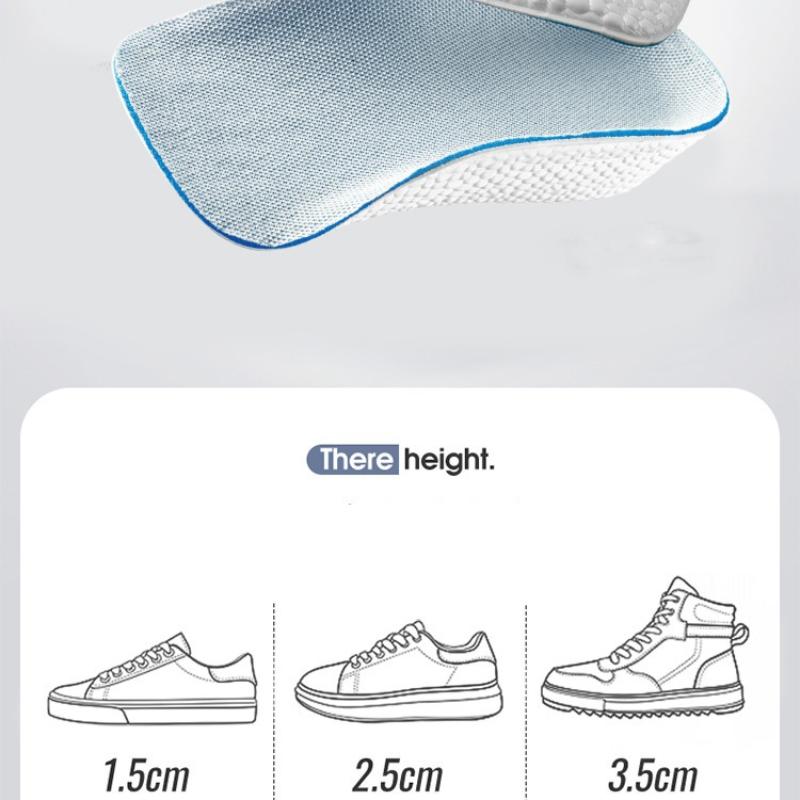 1 Pairs Package Enhanced Ventilation Unisex Heel Lift Inserts Insole Height To Increase Insole