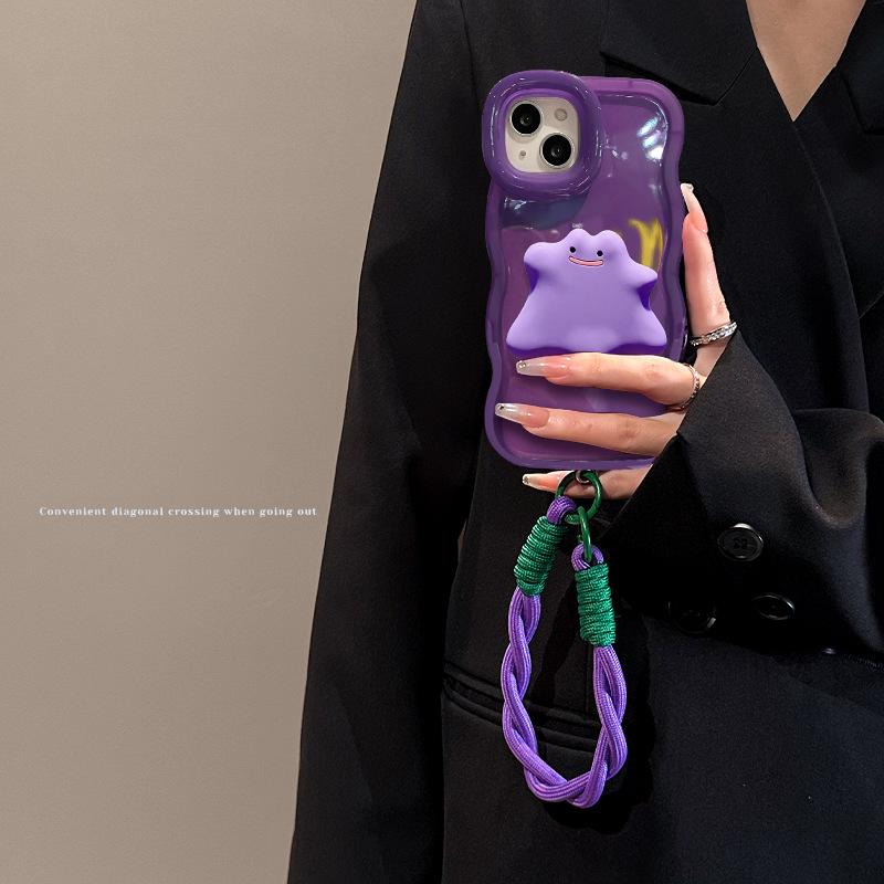 Příšerka pro iPhone 16 Pouzdro na iPhone 15 Dvojitý držák 14 Šikmý popruh 13 Silikonové 17 Jednoduché