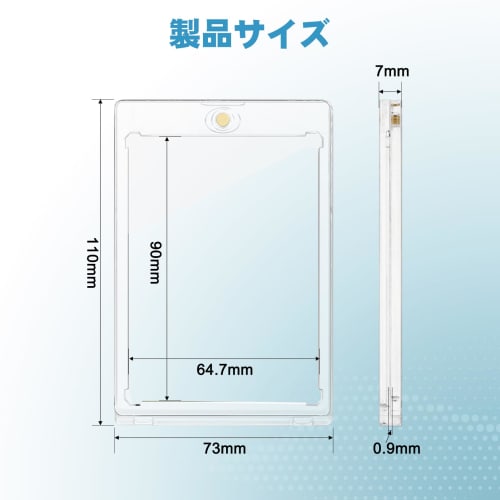 FFOGG Magnetic Card Loader, 35pt, Card Protection, UV Protection, Ultra-Clear, Compatible with Pokemon and Yu-Gi-Oh! Cards, Magnetic, Set of 10