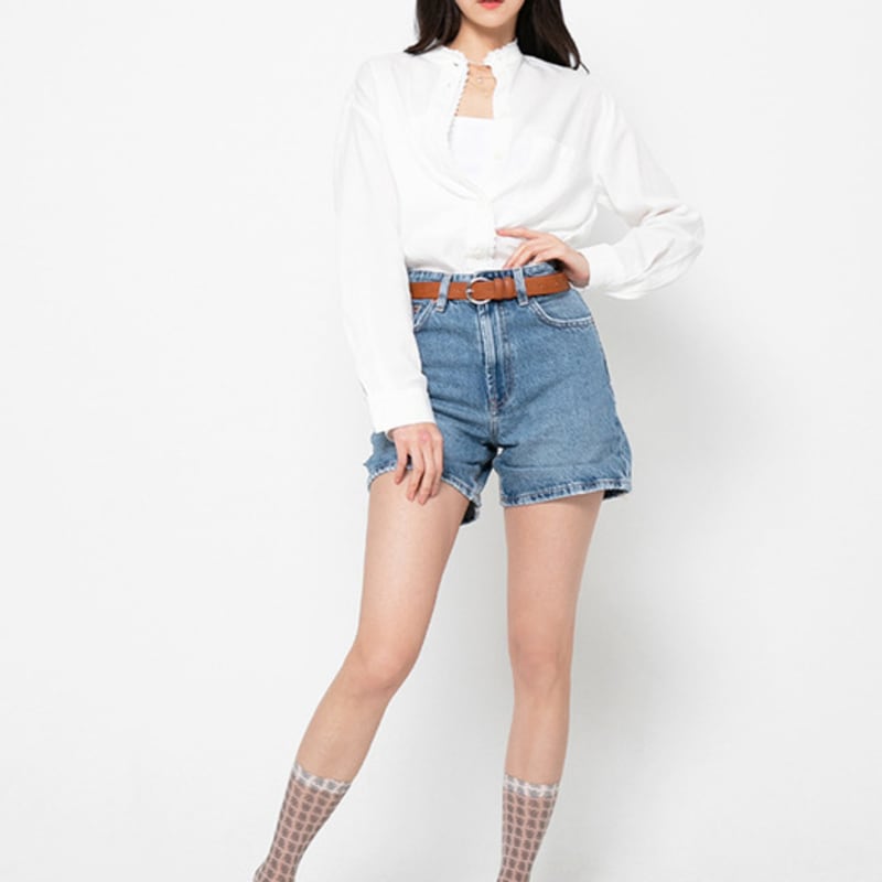 Romantic tiger Logo play skin crew stockings