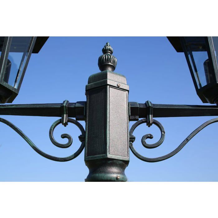 VidaXL Lampe Extérieure Double Hauteur 215 cm Lampadaire Lampe de Jardin 40247