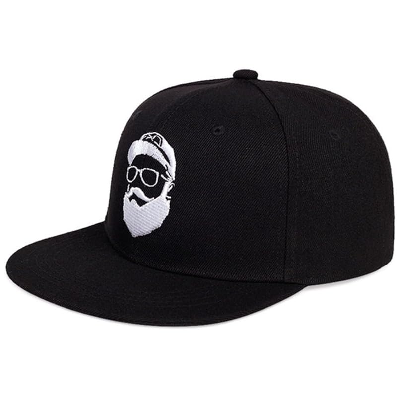 

[Lopis] cap men s 56~60cm hat snapback large size Deeper baseball Stylish logo sunshade size adjustable (JP, alphabet, Free Size, Black A)