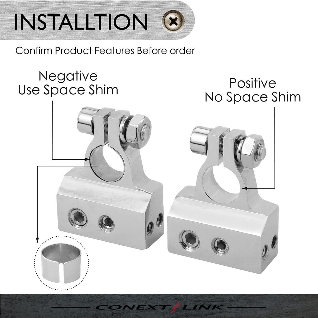 2 x Conext Link BTZ1-2 Terminal Positive Negative 8 4 2 1/0 Gauge