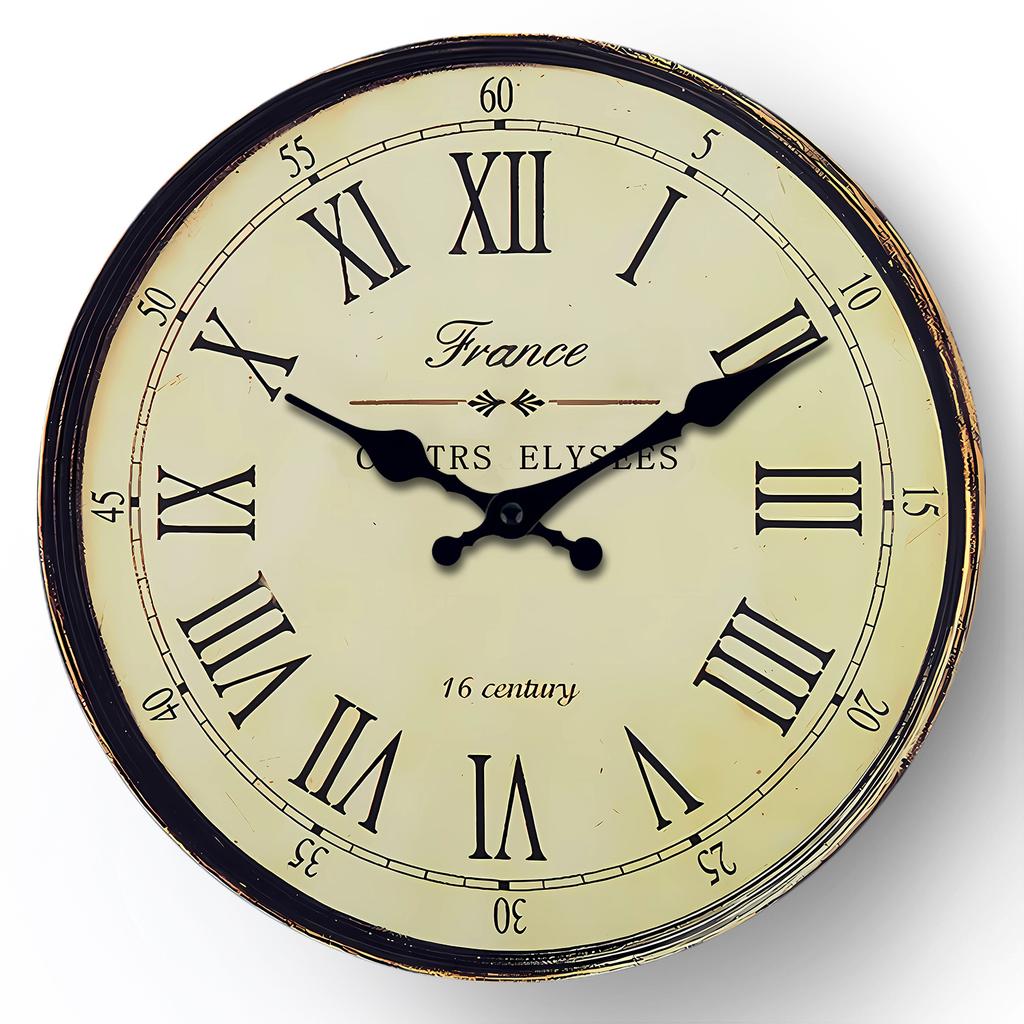 12 Inch Vintage Wooden Clock Coffee Shop Bar Living Room Bedroom Silent Wall Clock Home Decoration Quartz Clock Holiday Gift