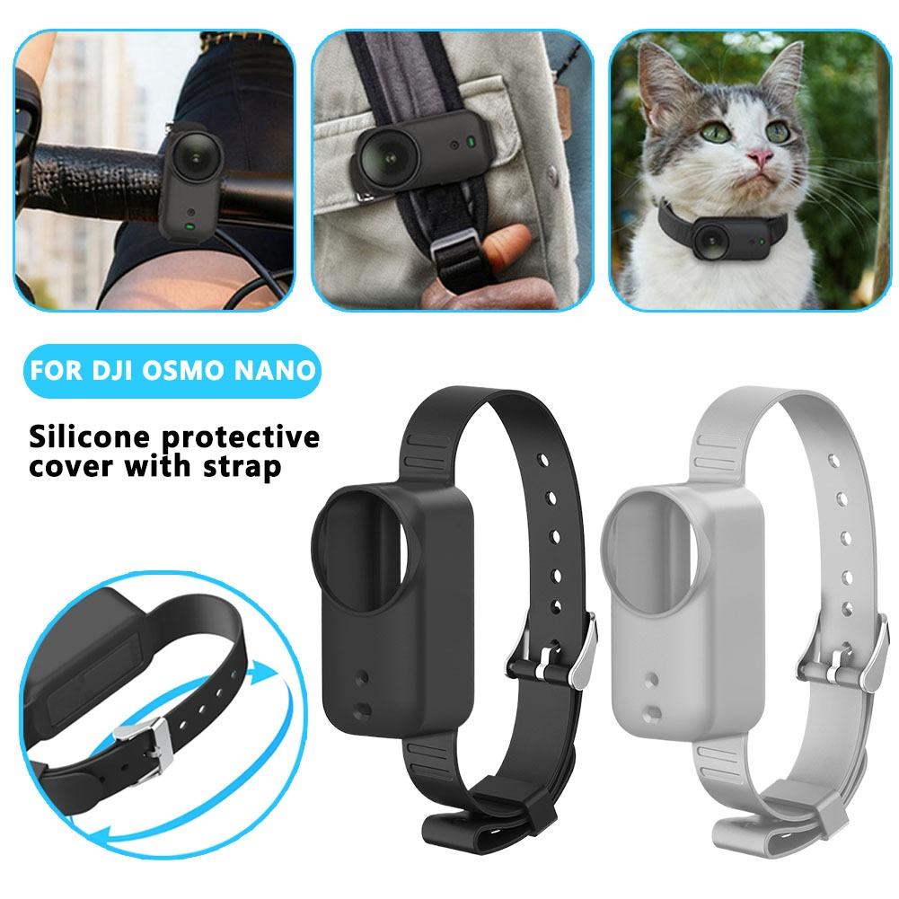 Camera Protective Case for DJI Osmo Nano Hand Wrist Band Silicone Strap Adjustable Shockproof Camera Wristband Cover Accessories