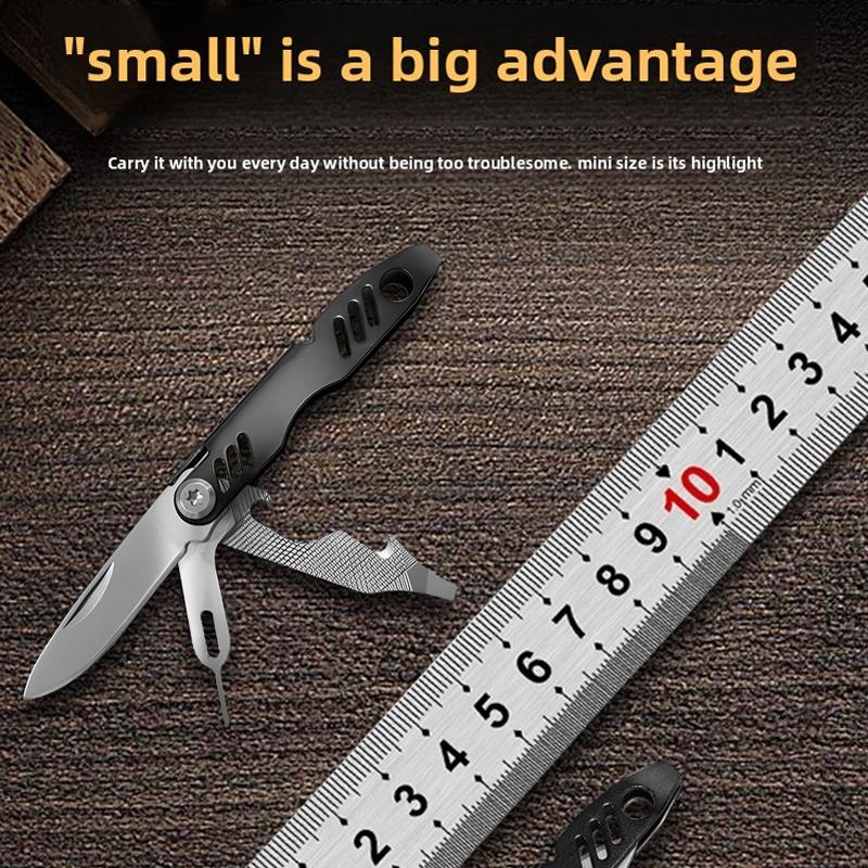 Handy-Kartenentfernungsnadel, Schlüsselanhänger, Flaschenöffner, multifunktionales Klapp- und Schneidemesser, tragbar