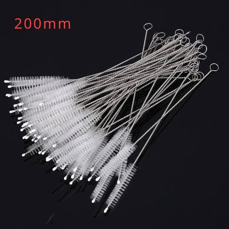 

Набор щеток для чистки питьевых трубочек, многоразовый ершик для трубок, нейлоновые длинные щетки из нержавеющей стали для чистки детских бутылочек 10pcs