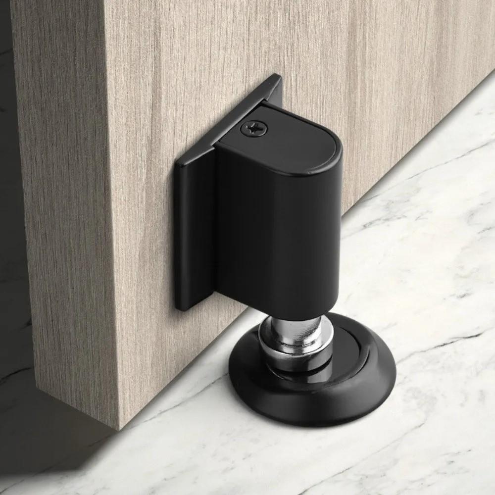 Anti-Collision Magnetic Door Stopper Windproof Design Heavy Duty Door Suction Holder Punch-Free Installation Floor Mounted