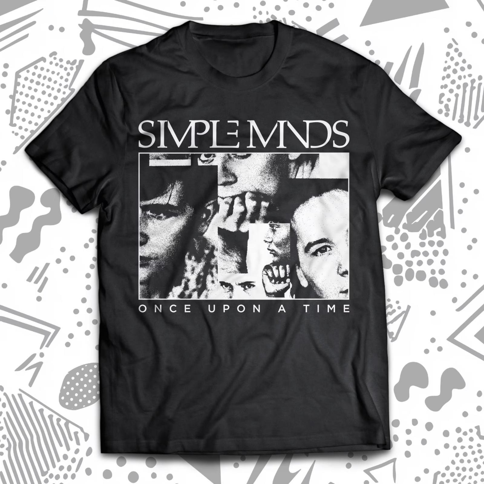 Vtg Simple Minds Band Once Upon A Time Cotton Black All Size T Shirt C971 S