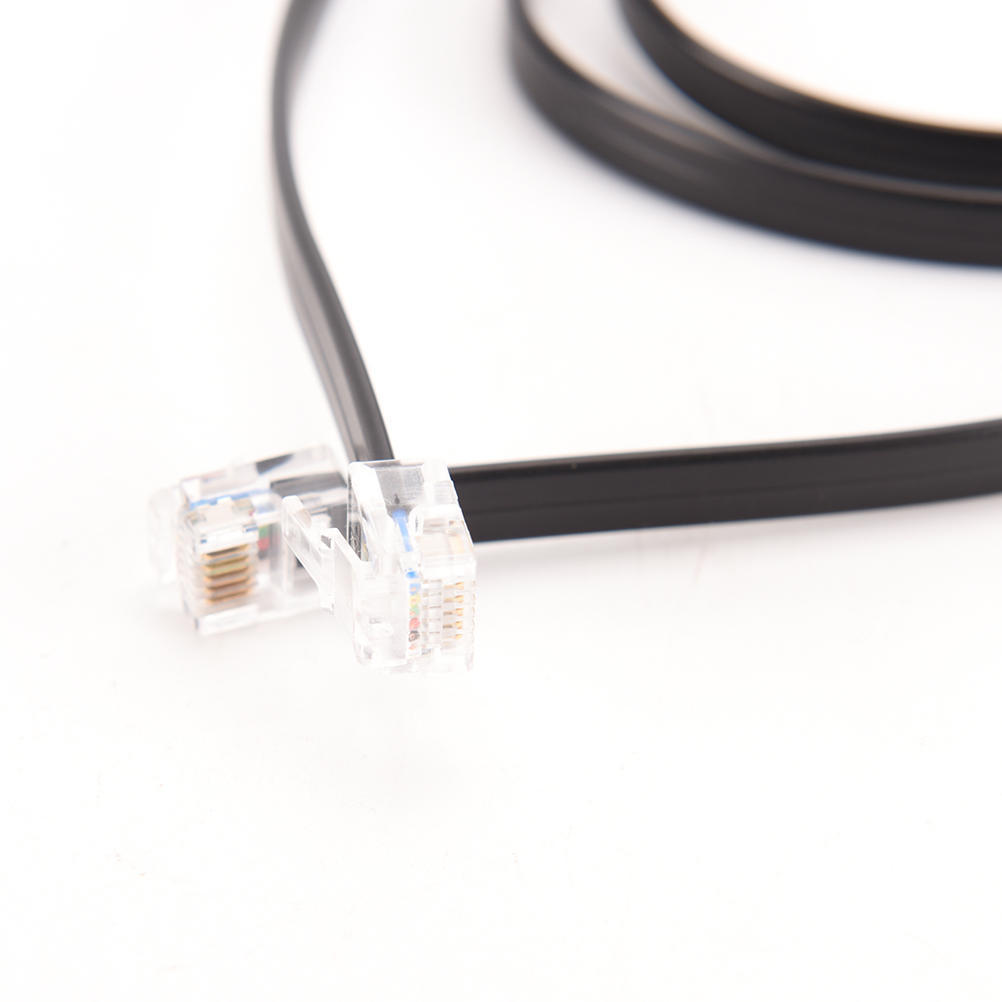 1-Meter Six-Pin Rj12 Flat Phone Line 6P6C Green Copper 6-Pin Phone Line