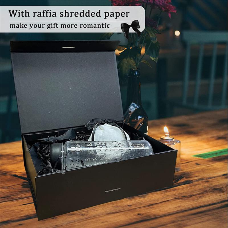 Stabile, faltbare Geschenkbox aus Pappe mit magnetischem Schnallenband, exquisite einfarbige Muschelschale