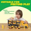 JOYIN 14 In 1 Diecast Construction Truck Toy Set, Play Vehicles Set In One Rider Truck, Birthday Gifts for Kids