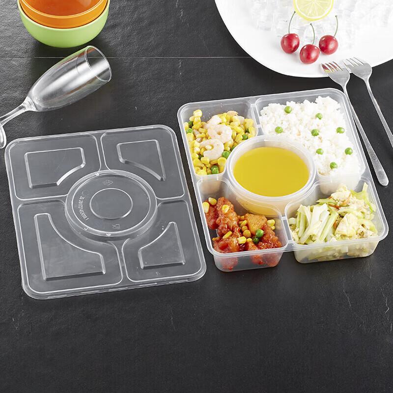 

Disposable 5-Compartment Meal Prep Containers