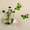 1pc Transparent Glass Hydroponic Flower Pot Modern Decorative Style Bonsai Pot Wall-Mounted Semi-Circular Fish Tank