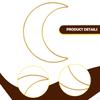 6x Metal Floral Hoop Centerpiece Moon Shaped Gold Wreath Arch for Xmas Shower Christmas