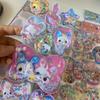 New Sequin Design 3D Shake Sticker PVC Removable Y2K Retro Sticker Kawaii Personalized Design Bear Bunny Sticker