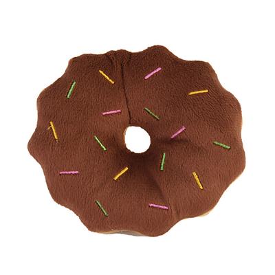 Giocattoli Ciambella per Cani Resistenti ai Morsi Smerigliatura Denti Alleviare la Noia Cartone Animato Carino Squeaky Peluche Giocattolo per Cane per