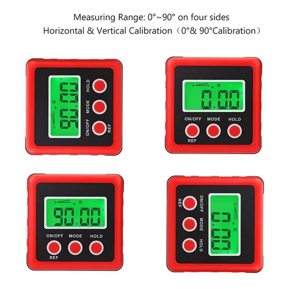 3 Button Digital Angle Finder Magnetic Carpentry Bevel Protractor Level Box Inclinometer