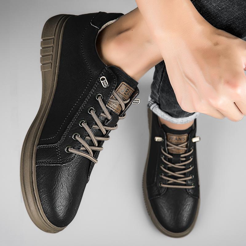 Echtes Leder Herrenschuhe Luxusmarke Lässiger Komfort Cricket Schuhe Mode Sneaker für Herren Leichtgewichtige Fahrschuhe Große Größe