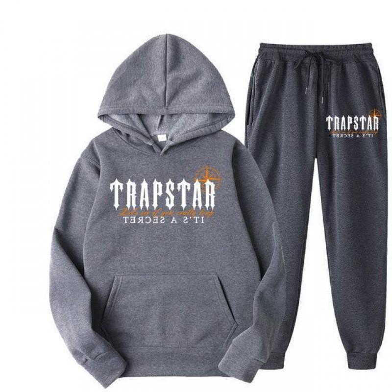 Men Women Hooded Fleece Tracksuit Set Long Sleeve Top Pant Casual Sportswear