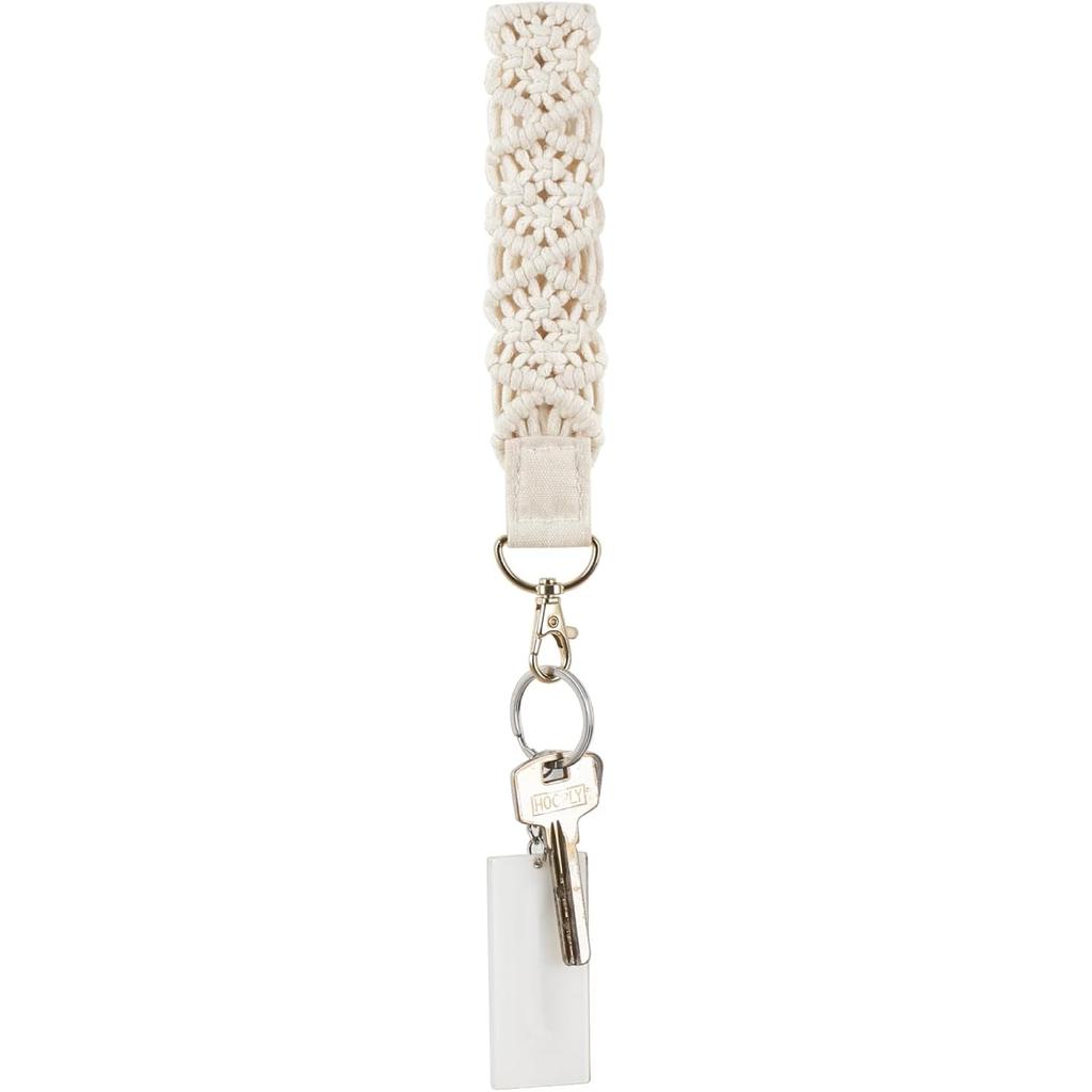 Mkono Macrame Key Chain Cute Keychain Wristlet Lanyard Boho Woven Wrist Lanyard for Keys, Key Cha for Car Key ID Badges