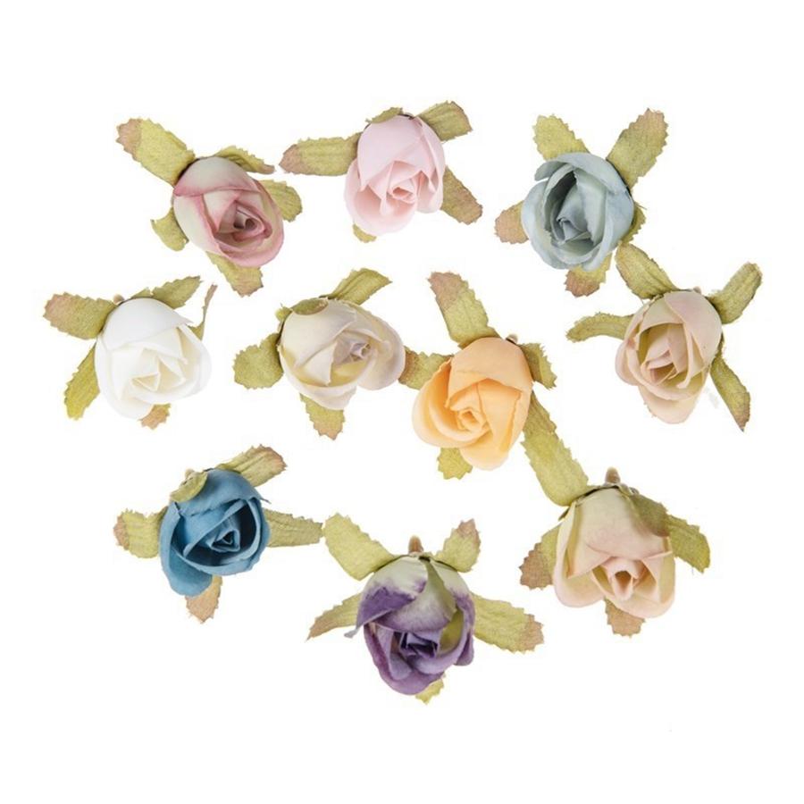 50/100PCS MINI Silk Rose Artificial Flowers Christmas Garland Wedding Bridal Bouquets Accessories Home Vase Decoration Scrapbook