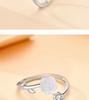 S925 Sterling Silver Camellia Adjustable Open Ring - Light Luxury Flower Design for Women