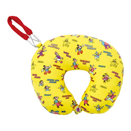Livheart 2-Way Cushion Retro Face Mickey Mouse (Total Length: Approx. 30cm) Neck Pillow Travel Item 80049-01