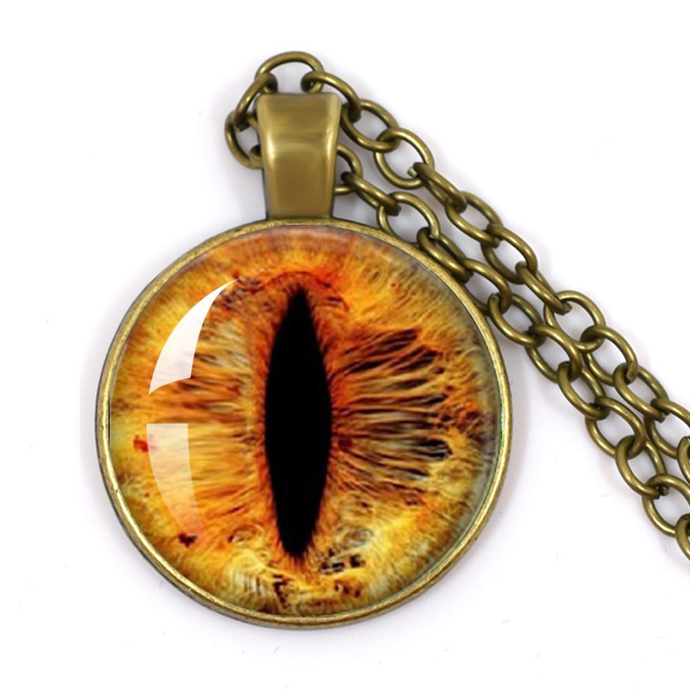 Dragon Evil Eye Glass Necklace Dragon Eye Fashion Evil Eye Necklace Jewelry Men Fashion Necklace For Friends Gift
