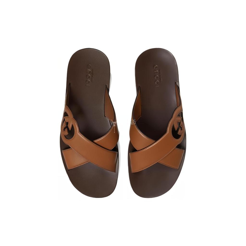 Gucci Interlocking G Slide Sandal 'Brown' 738471 US000 2535