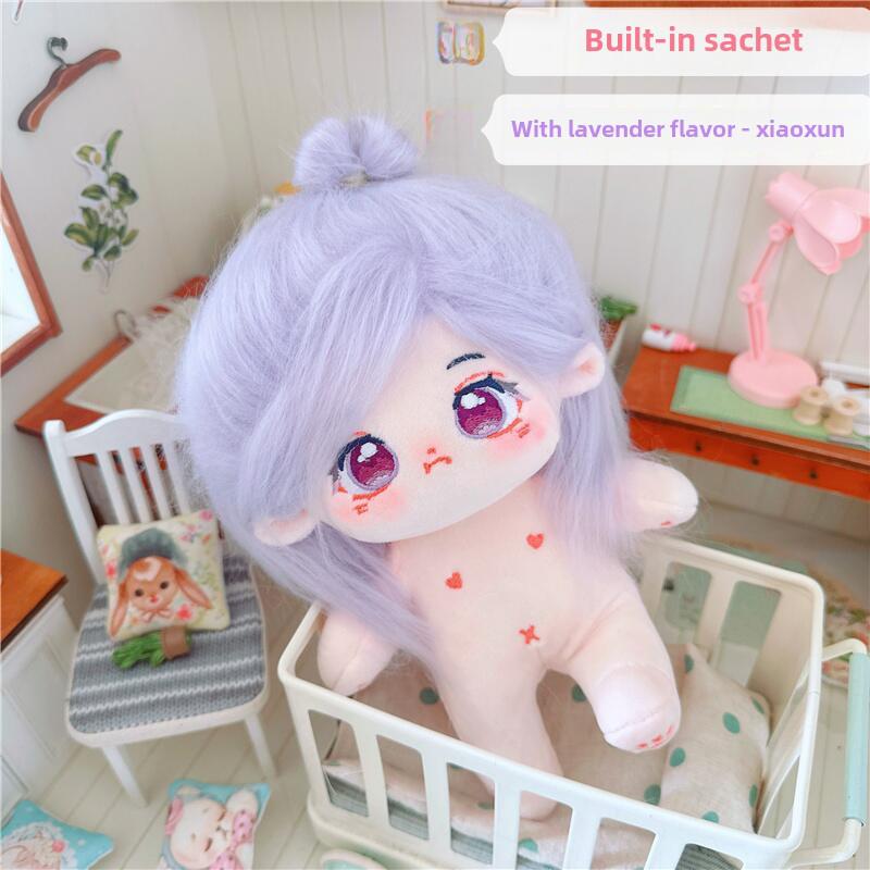 20cm Skelett Stern Puppe: Lockige Langhaarige Humanoide Baumwollpuppe