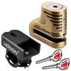 Felimoa Motorcycle Disc Lock with Special Key and Dedicated Holder for Parking Anti-Theft (Gold)