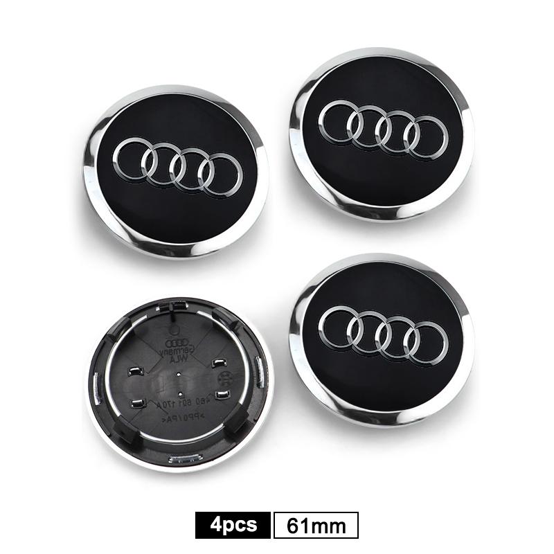 4PCS 60/61/68/69/mm Car Wheel Center Hub Caps Hubcap Tire Rim Covers Replacement For Audi A1 A3 8P A4 B5 B6 B7 B8 A5 A6 C5 C6