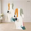 Women Plus Size Two Piece Outfit Printed Strappy Flared Dress And Long Sleeve Open Front Cardigan
