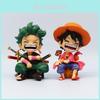 One Piece Sitting Q Version Series Luffy Zoro Sanji Gk Figure Model Car Decoration