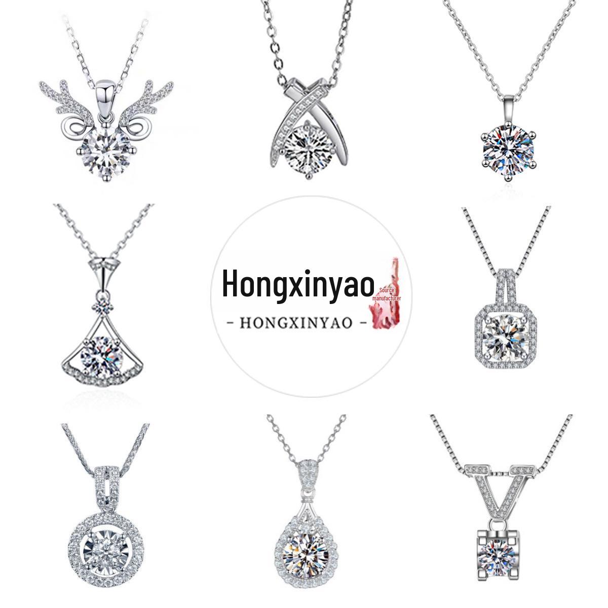 

Silver-Plated High-Carbon Tear Drop Pendant with Zirconia Crystals for Women